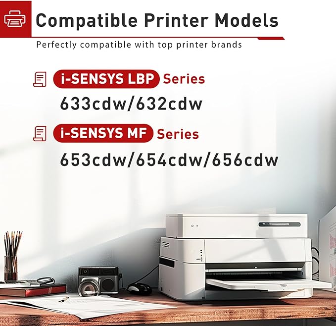 067/067H Toner Cartridge Set(with Chip) Replacement for Canon 067H/067 /CRG-067HToner Work with ImageClass MF656Cdw MF653Cdw MF654Cdw LBP632Cdw LBP633Cdw Printer Ink(067 Toner,4Pack)