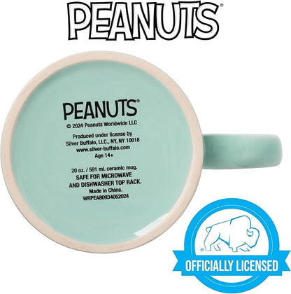 Silver Buffalo Peanuts “First Beagle on the Moon” Featuring Snoopy in Space Ceramic Mug, 20 Ounces