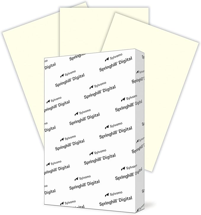 Springhill 11” x 17” Cream Copy Paper, 28lb Bond/70lb Text, 104gsm, 500 Sheets (1 Ream) – Colored Printer Paper with Smooth Finish – Versatile and Flexible Computer Paper – 024068R