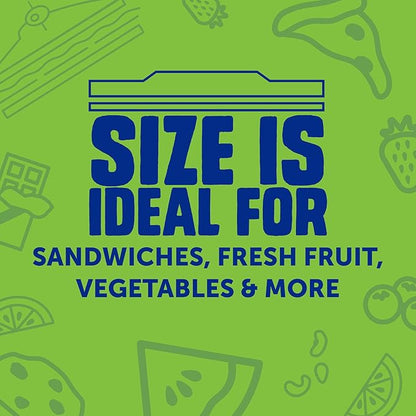 Ziploc Sandwich and Snack Bags, Easy Open and Close, Plastic Food Storage Bags, 105 Bags Total (Packaging May Vary)