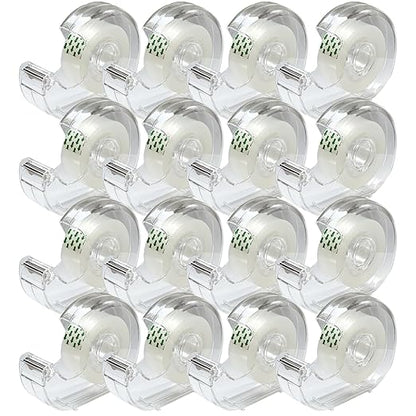 Tape, Clear Tape,Transparent Tape for Office Supplies and School Supplies,Glossy Finish,3/4 in x 720 in, Dispensered, 16 Pack