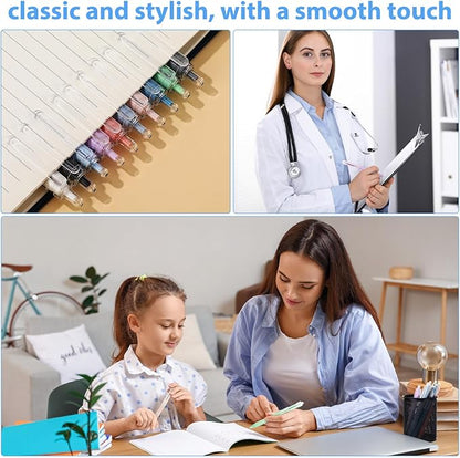 200 Pcs Gel Pens Bulk 0.5mm Black Gel Pen Retractable Fine Point Pens Quick Drying Smooth Writing with Comfortable Grip for School Office Journaling Note Taking and Homework(Colorful)