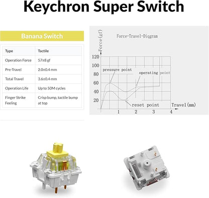 Keychron K8 Version 2 TKL Wireless Mechanical Keyboard, QMK/Launcher Bluetooth 5.2/Wired, RGB Backlit Shine-Through PBT Keycaps, Super Banana Switch, Aluminum Frame for Mac Windows Linux