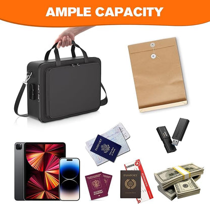5200°F Fireproof Document Box, Important Document Organizer, Document Safe Box Fireproof Waterproof, 2025 Latest Model