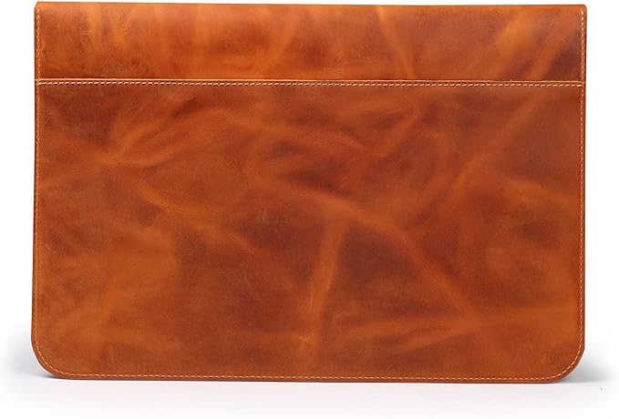 MegaGear Top Grain Leather Macbook Bag Laptop Sleeve for MacBook Pro and MacBook Air Case - 14 Inch - 13 Inch (M4, M3, M2, M2, M1, Pro & Max) - 13.3 Inch - iPad Pro 12.9 Inch - 2020 to 2024 Models
