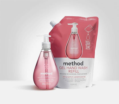 Method Gel Hand Soap Refill, Sweet Water, Biodegradable Formula, 34 fl oz (Pack of 6)