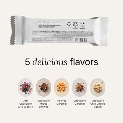 Huel Complete Nutrition Vegan Protein Bars | Fudge Brownie | 13g Protein | 27 Vitamins & Minerals, 2g Sugar, Non-GMO, 100% Plant Based Snack | 12 Pack