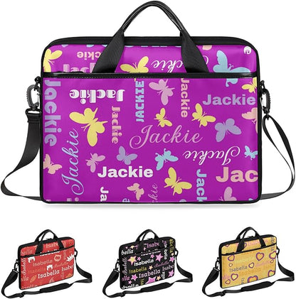 Custom-Laptop-Bag 15 Inch with Name Photo Personalized-Computer-Shoulder-Case Briefcases for Women Men Business