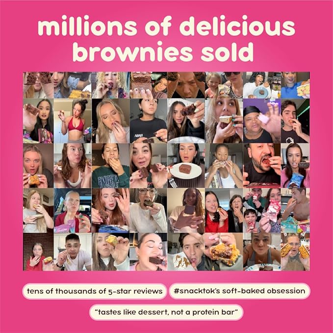 Prime Bites Protein Brownie from Alpha Prime Supplements | High Protein, Collagen Fortified Low Sugar Treat | Delicious Snack | 12 Bars per Box (S'mores)