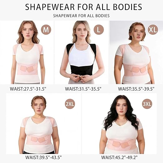 Posture Corrector for Women and Men Back Brace Support Device Shoulder Straightener Hunchback Adjustable Upper Comfy Correction Lightweight Pain Relief Scoliosis Lumbar Spine Upgraded Pink