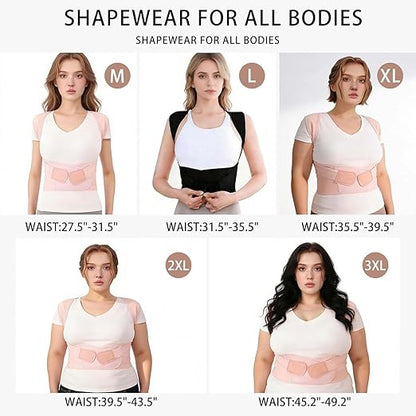Posture Corrector for Women and Men Back Brace Support Device Shoulder Straightener Hunchback Adjustable Upper Comfy Correction Lightweight Pain Relief Scoliosis Lumbar Spine Upgraded Black