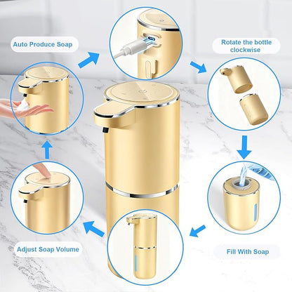 Automatic Liquid Soap Dispenser Bathroom Kitchen Dish Liquid Body Shampoo Shower Gel Hand Free Liquid Wall Mount Touchless Soap Dispenser 380ml Auto Liquid Dispenser Sylfu