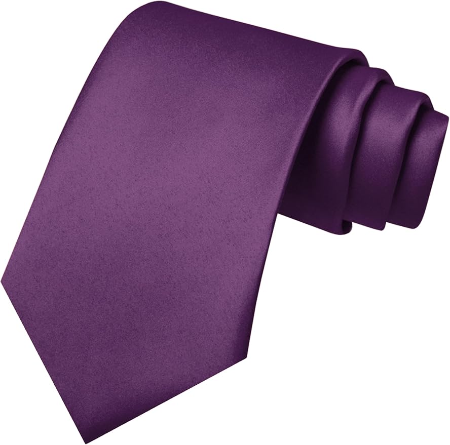 JEMYGINS Solid Color Tie Mens Necktie for Business and Wedding