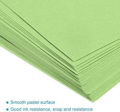 MECCANIXITY 50 Sheets Colored Copy Paper 8.3 x 5.8 Inch Printer Paper 80gsm Light Green for Office Printing, Document Copying, Invitations, Forms, Art Projects