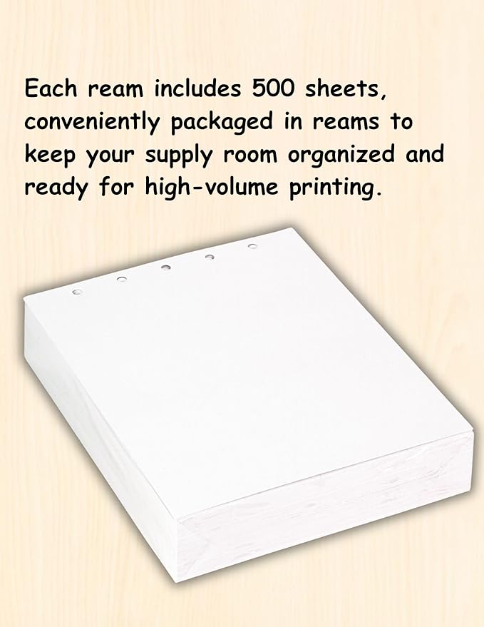 Limited Papers(TM) Writing and Copy Paper, Variation of Colors 8.5" x 11", 5 Hole Top-Punched, 20 Pound Text, 500 Sheets Per Ream. (2500, Green)