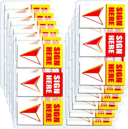 Sign Here Index Marker, Assorted Colors Sign Here Tabs Sign Post Here Index, Flags Vital Signs Sticky Notes for documents notebooks Contracts, Books,Files or Notary Supplies