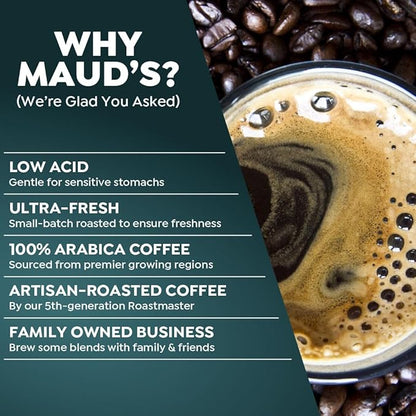 Maud's Decaf Kona Coffee Pods,100 ct, Decaffeinated Medium Roast Coffee in Recyclable Single Serve Pods – 100% Arabica Coffee, Compatible with Keurig K Cups Maker