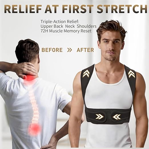 WNIEYO Posture Corrector for Women and Men Back Brace for Women Back Straightener for Effective Lower Back Pain Relief, Scoliosis, and Better Posture Support(L)