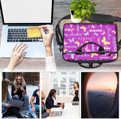 Custom-Laptop-Bag 15 Inch with Name Photo Personalized-Computer-Shoulder-Case Briefcases for Women Men Business