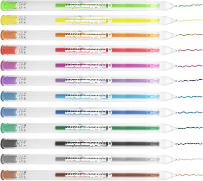 36 PCS Scented Glitter Color Gel Pen Smooth Writing Stationery Kit Cute Smell Good Fruit Flavors Coloring for Girls Kids Art Crafts School Stocking Stuffers