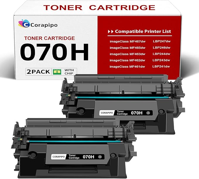 070H /070 High-Yield Toner Cartridge Compatible Replacement for Canon 070 070H CRG-070H CRG-070 Toner Cartridges Work for Canon ImageClass MF465dw MF462dw LBP247dw LBP246dw Printers