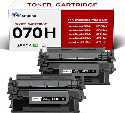 070H /070 High-Yield Toner Cartridge Compatible Replacement for Canon 070 070H CRG-070H CRG-070 Toner Cartridges Work for Canon ImageClass MF465dw MF462dw LBP247dw LBP246dw Printers