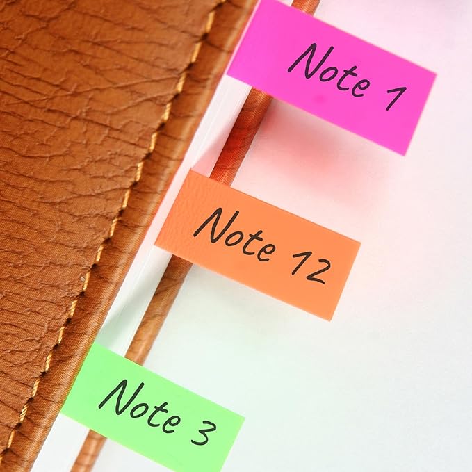 900pcs Sticky Index Tabs 2 Inch Book Tabs Writable Colored Page Markers, Repositionable File Tab Flags Labels for Reading Notes,Classify Files,Binders,24 Sets 10 Colors