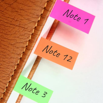 900pcs Sticky Index Tabs 2 Inch Book Tabs Writable Colored Page Markers, Repositionable File Tab Flags Labels for Reading Notes,Classify Files,Binders,24 Sets 10 Colors