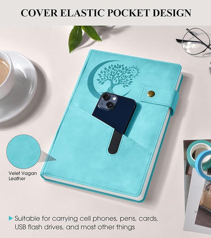 365 Page Thick Lined Journal Notebook for Men Women, A5 Leather Journals for Writing, Hardcover Notebooks for Work, School, Note Taking,Travel, Business,Personal Diary, College Ruled 5.9" x 8.4"