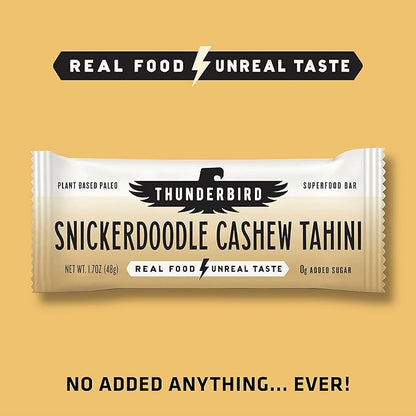 Thunderbird Bars Energy Snack, Gluten-Free with Protein, Healthy Real Food, Vegan Paleo Non-GMO, No Added Sugar, Sweet Spicy Savory Variety Flavor Pack (6 Count, 2 of Each Flavor, 1.7 oz. Bars)