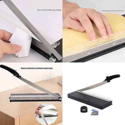 Multifunctional Paper Cutter with Accuracy Cutter 8 Sheets Photo Trimming Device for Office School and Home Use Office Paper Trimmer