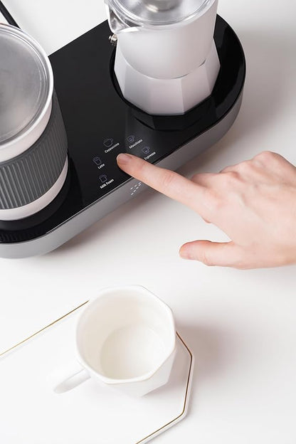 SEVEN&ME Fancy coffee machine semi-automatic home office travel milk frother all-in-one machine Mocha pot Italian electric milk frother coffee maker