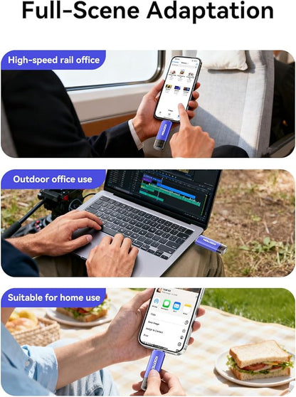 512GB USB C Flash Drive, KOOTION 2-in-1 Type-C Flash Drive USB-A & USB-C 3.0 Dual Drive OTG, Thumb Drive Memory Stick for Android Smartphone/Tablet/PC