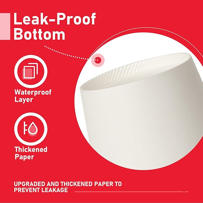 1000 Pack 8 oz Paper Cups, Disposable Coffee Cups, White Hot/Cold Beverage Drinking Cups for Water, Coffee, or Juice, Perfect for office, Party, Home