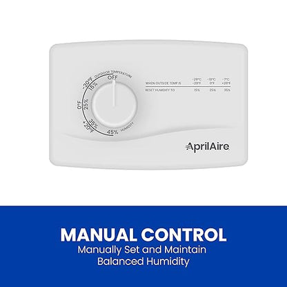 AprilAire 600M 17-gal. Whole-House Large Bypass Evaporative Humidifier with Manual Control for up to 5,000 sq. ft. + AprilAire Model 5843 Humidifier Installation Kit