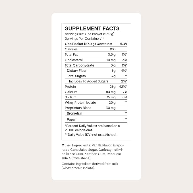 THORNE - Whey Protein Isolate - 21 Grams of Easy-to-Digest Whey Protein Powder - NSF Certified for Sport - Vanilla - 13.79 Ounces - 14 Packets