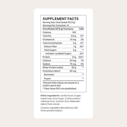 THORNE - Whey Protein Isolate - 21 Grams of Easy-to-Digest Whey Protein Powder - NSF Certified for Sport - Vanilla - 13.79 Ounces - 14 Packets