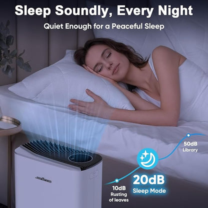 Smart WiFi HEPA Air Purifier for Home Large Room up to 1100 Ft², PM2.5 Display, Auto Mode & 20dB Sleep, Alexa App Control, Quiet Cleaner for Pets, Smoke, Dust, Allergies