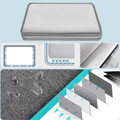 Universal Laptop Shoulder Bag 13-17.3 Inch Shockproof Briefcase with Multi-Pockets & Adjustable Strap for MacBook Pro/Air