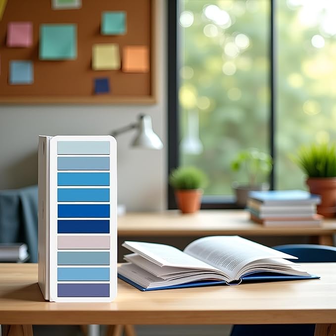 200 Pcs Sticky Index Tabs, Page Markers Notes Tabs Writable and Repositionable Book Flags Tabs Strip Index Tabs for Page Marking Classify File Self-Stick Notes (Blue)