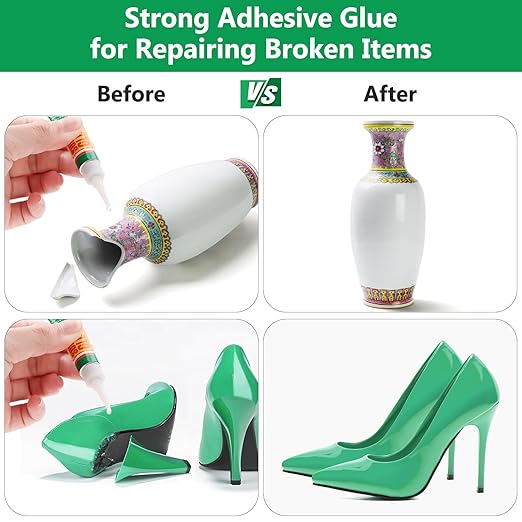 12 x 3g Super Glue Strong Adhesive, Fast Drying SuperGlue Liquid Cyanoacrylate Glue Flexible Precise for Plastic, Crafts, Ceramic, Wood, Metal, Bead Jewelry Making Leather Repairs (Single Use Tube)