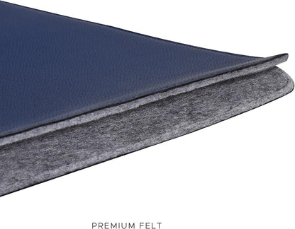 Comfyable Laptop Sleeve 14 Inch Precisely Compatible with MacBook Pro M4 M3 M2 M1 Pro/Max 2024, Faux Leather Cover Case 14 in, Midnight Blue