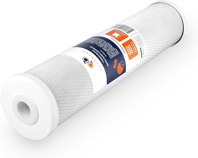 Aquaboon Carbon Water Filter Replacement - 5 Micron Water Filter 20 x 4.5 inch - Whole House CTO Carbon Block Water Cartridge Compatible with FC25B, EPM-20BB, CB-BB-20, 155783-43, 4 Pack