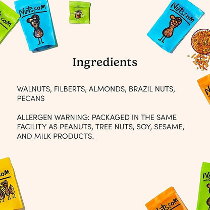 Nuts.com – Mixed Nuts in Shell – 5 Lb Bag, Healthy Snack Sampler, Includes Premium Walnuts, Almonds, Hazelnuts, Pecans & Brazil Nuts – Good Source of Protein, Fiber & Omega-3