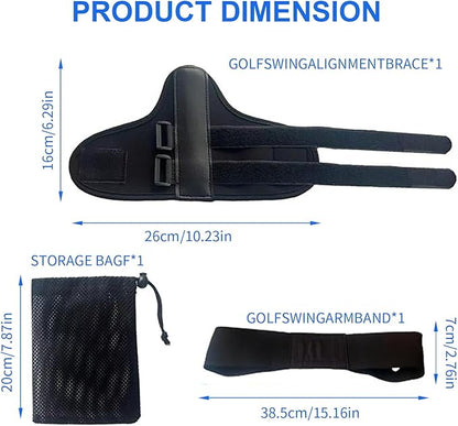 Golf Wrist Training Aid, 2 Pack Golf Swing Band and Golf Wrist Correction Trainer, Golf Grip Trainer for Beginners Arm Posture Correcting