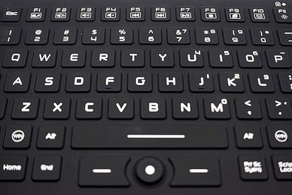 DSI Compact LED Backlit Keyboard with Integrated Mouse Button IP68 Waterproof Silicone IKB850BL