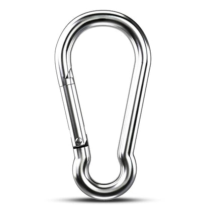 Large Carabiner Clip Hooks, 1pc 4 inch Carabiner Heavy Duty, 304 Stainless Steel Spring Snap Hook Fits Camping Hanging Hiking Weight Lifting, Metal Clips for Rope or Chain