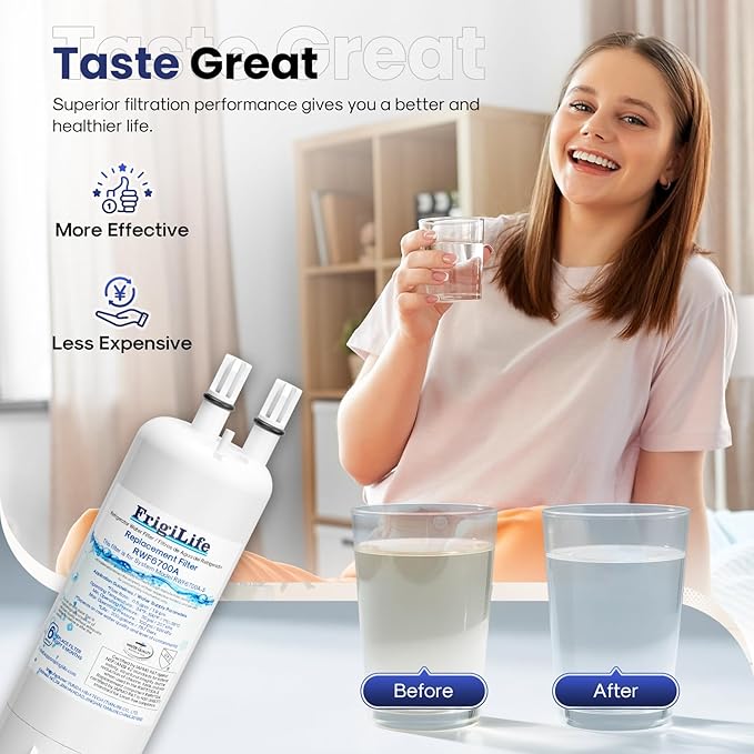 W10295370A Refrigerator Water Filter Compatible with EDR1RXD1, Everydrop® Filter 1, EDR1RXD1B, WHR1RXD1, KAD1RXD1, 46-9081, 46-9930, P5WB2L, P8RFWB2L, 1Pack