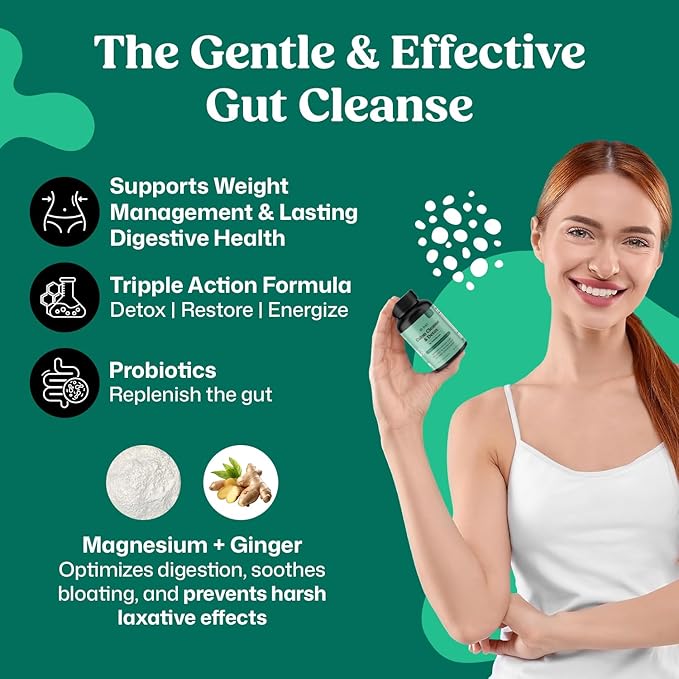 ColonBroom 15 Day Colon Cleanse & Detox Cleanse for Weight Loss with Probiotics & Magnesium to Support Digestion, Reduce Bloating & Boost Metabolism - Gentle & Effective Gut Detox for Women