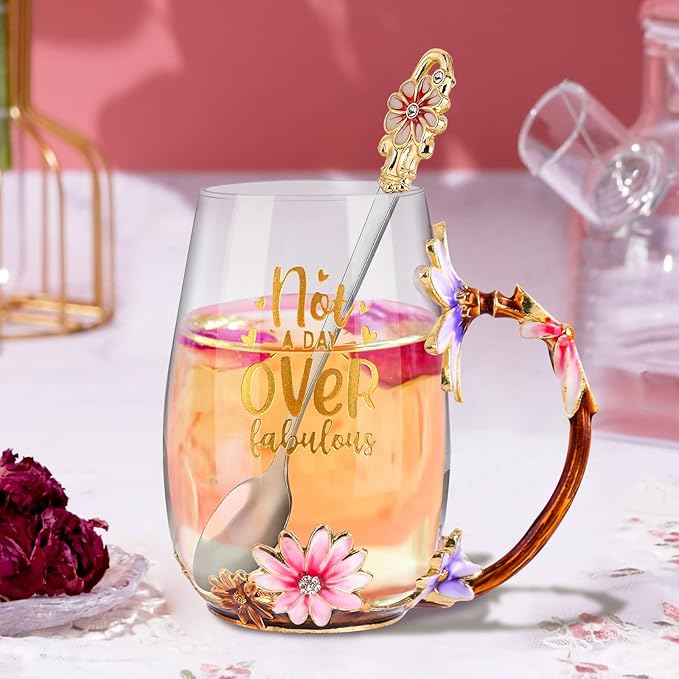 OEAGO Birthday Gifts for Women Mom Tea Cup Unique Friendship Mothers Gifts for Her from Daughter Son Ideas for Friend Female Sister Coworker